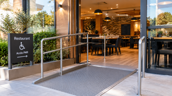 Intérieur restaurant accessible PMR Agen
